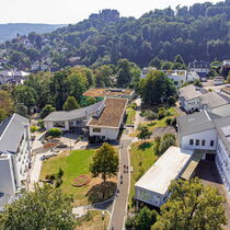 Der blistaCampus aus der Luft aus Richtung Nordwest.